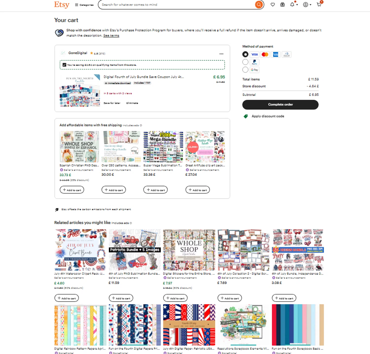 Etsy coupon code screenshot showing code 40FOTFBUN applied at Etsy checkout page. Uploaded by SimplyCodes community member ElonMusk on Aug 29, 2025