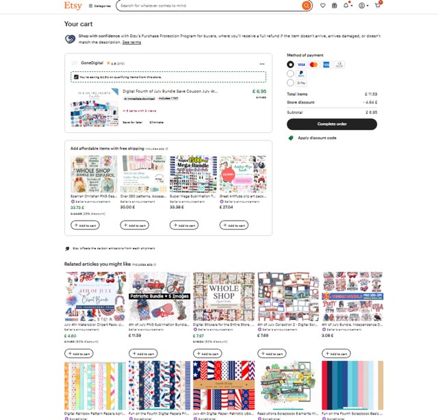 Etsy checkout page showing Etsy coupon code box | Screenshot taken by SimplyCodes community member on Aug 29, 2025