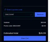 DISCOUNT coupon verification screenshot
