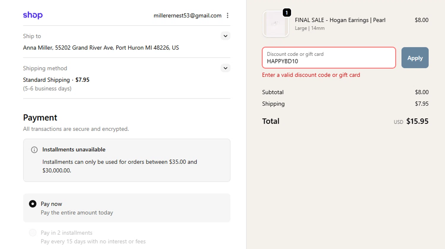 Europcar coupon code screenshot showing code HAPPYBD10 applied at Europcar checkout page. Uploaded by SimplyCodes community member FrugalFalcon351 on Feb 13, 2026