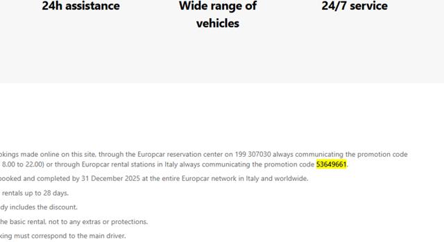 Europcar checkout page showing Europcar coupon code box | Screenshot taken by SimplyCodes community member on Sep 14, 2025
