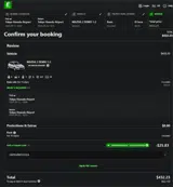 Europcar coupon verification screenshot