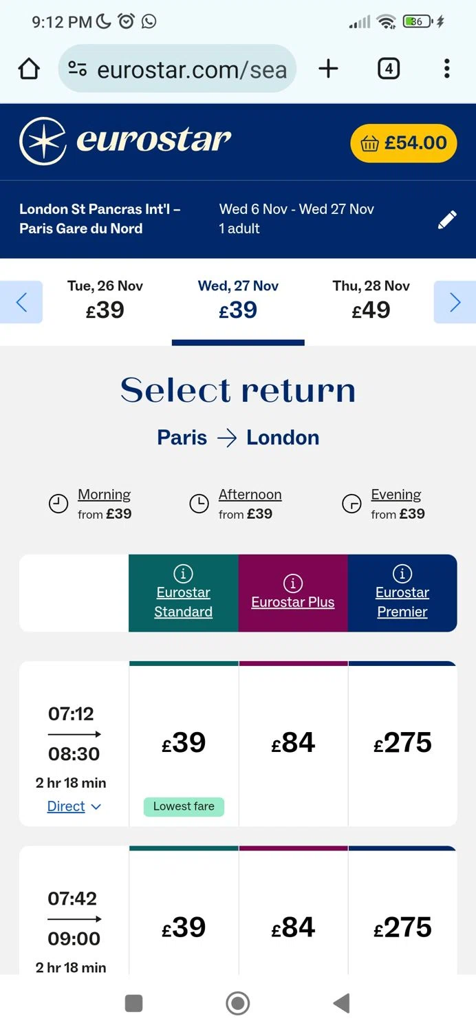 Eurostar Rail checkout page showing Eurostar Rail promo code box | Screenshot taken by SimplyCodes community member on Sep 24, 2024
