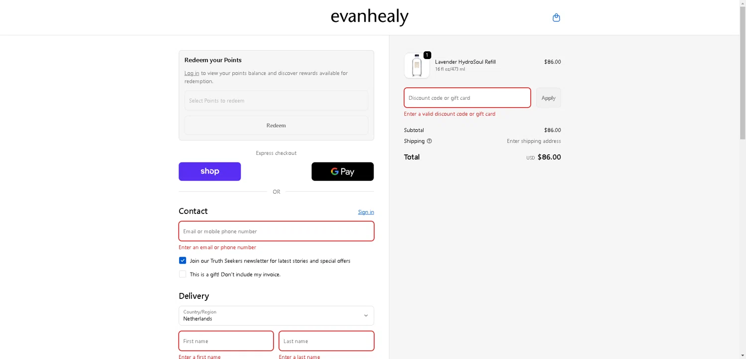 evanhealy discount code screenshot showing code WENDY20 applied at evanhealy checkout page. Uploaded by SimplyCodes community member PrimeSentinel4675 on Oct 25, 2025