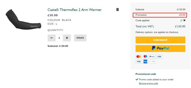Evans Cycles checkout page showing Evans Cycles promo code box | Screenshot taken by SimplyCodes community member on Jul 11, 2020