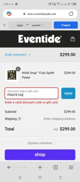 PIRATE100 coupon verification screenshot
