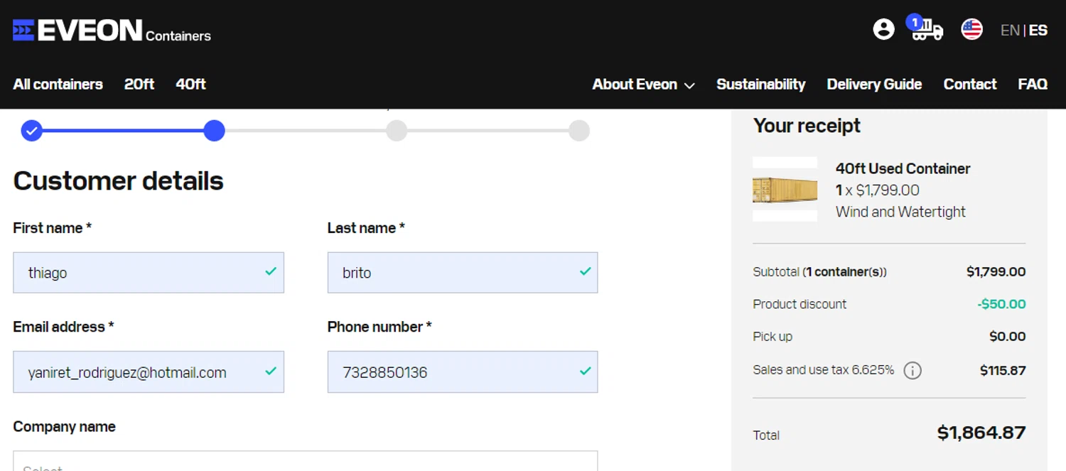 Eveon checkout page showing Eveon promo code box | Screenshot taken by SimplyCodes community member on Jan 24, 2024