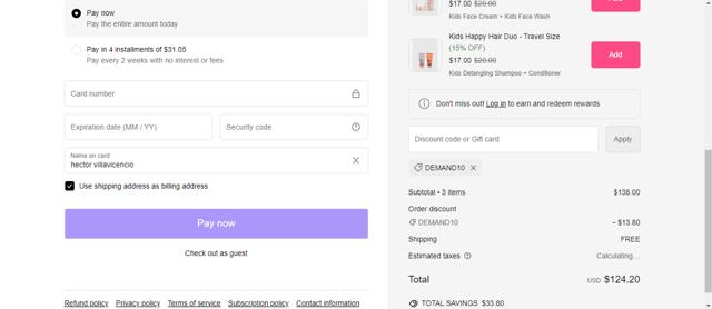Evereden checkout page showing Evereden promo code box | Screenshot taken by SimplyCodes community member on Oct 9, 2024