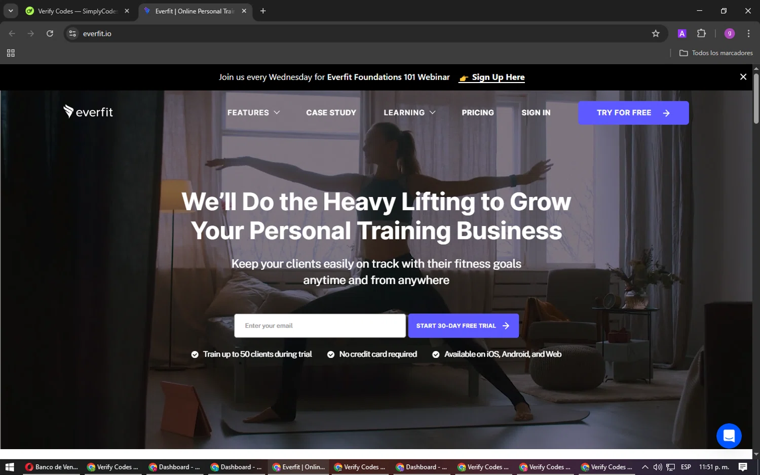 Everfit Software promo code screenshot showing code SAVE400 applied at Everfit Software checkout page. Uploaded by SimplyCodes community member DealPilot7721 on Apr 11, 2025