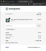 Evergreen Cases coupon verification screenshot