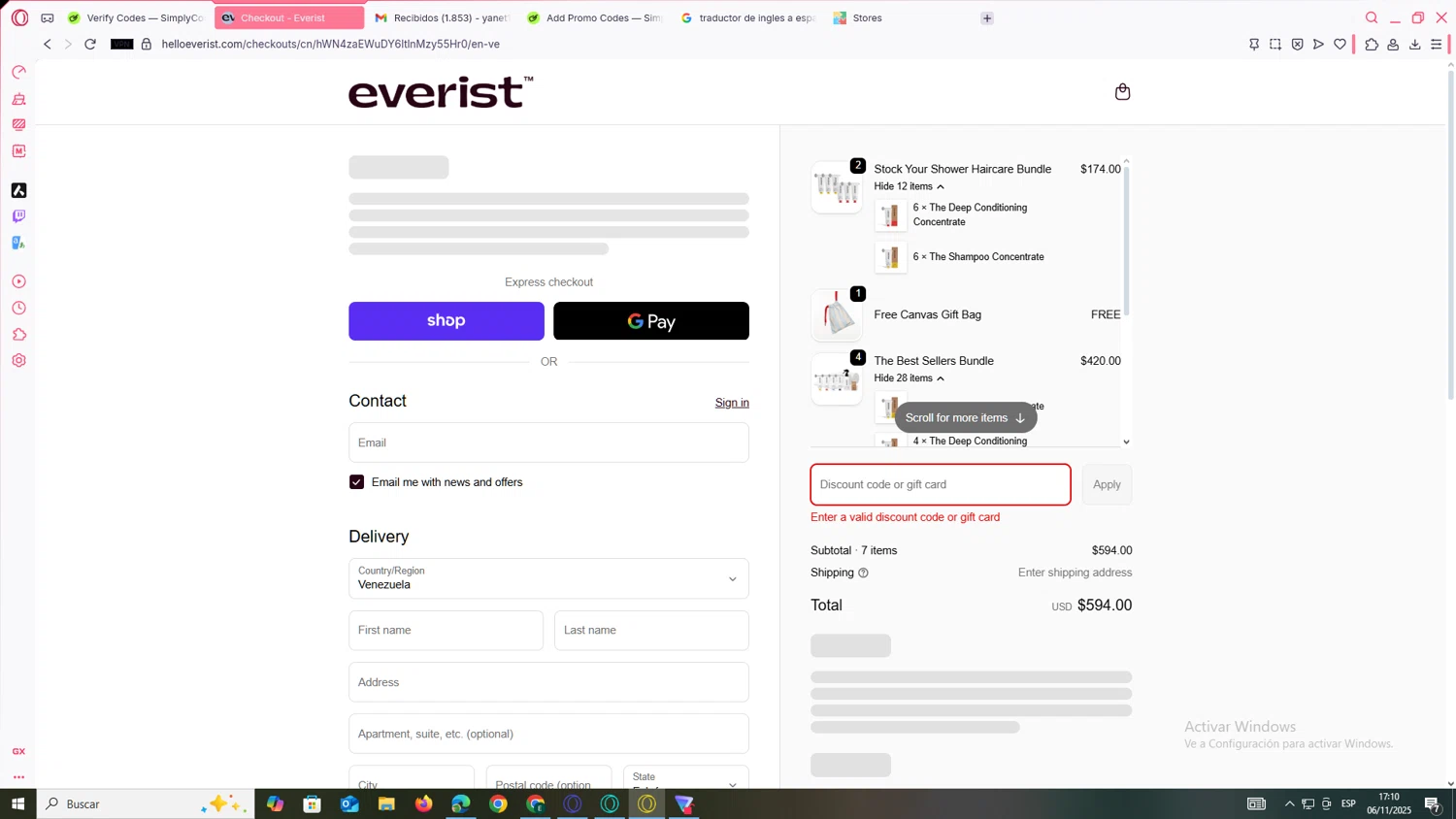 Everist promo code screenshot showing code REPAIR applied at Everist checkout page. Uploaded by SimplyCodes community member JEUGENIO on Nov 6, 2025