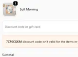 7CF6CGKM coupon verification screenshot