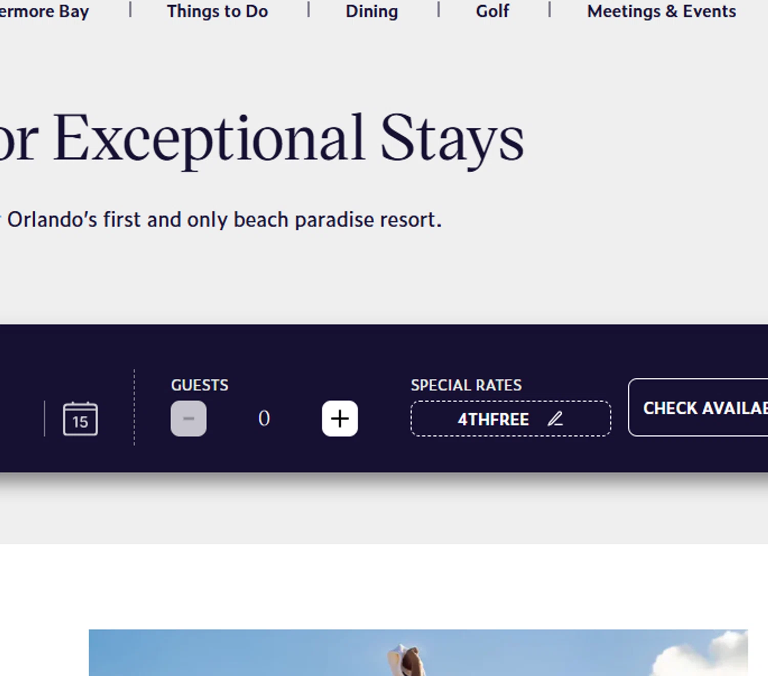 Evermore Orlando Resort promo code screenshot showing code 4THFREE applied at Evermore Orlando Resort checkout page. Uploaded by SimplyCodes community member ITSO1676764508225 on Oct 13, 2025