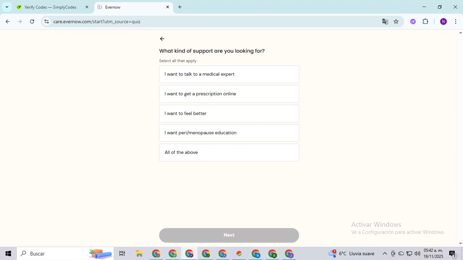 Evernow promo code screenshot showing code CARE25 applied at Evernow checkout page. Uploaded by SimplyCodes community member QuestOwl9632 on Nov 19, 2025