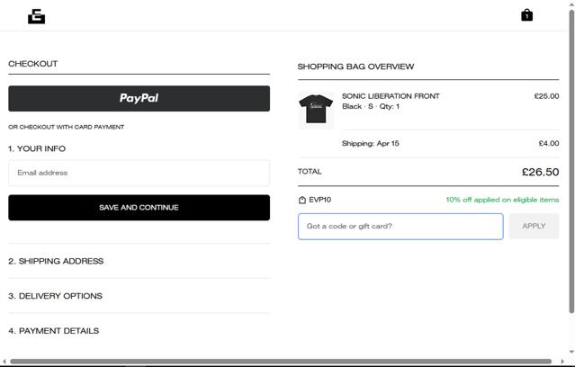 Everpress checkout page showing Everpress discount code box | Screenshot taken by SimplyCodes community member on Mar 14, 2025