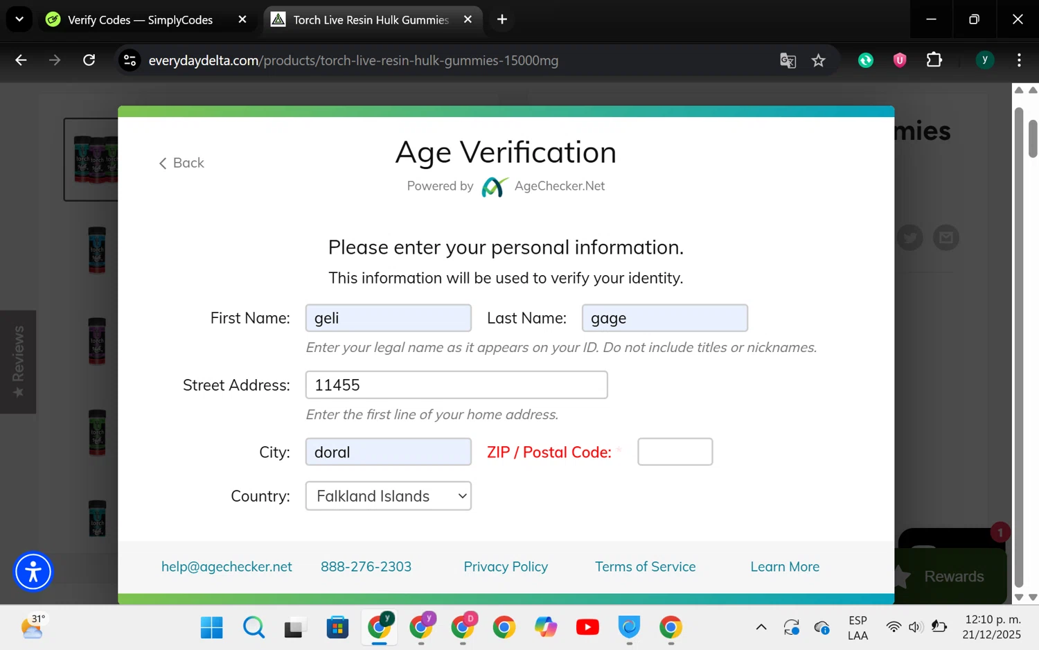 Everyday Delta coupon code screenshot showing code NEW20 applied at Everyday Delta checkout page. Uploaded by SimplyCodes community member chespi on Dec 21, 2025