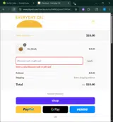 Everyday Oil coupon verification screenshot