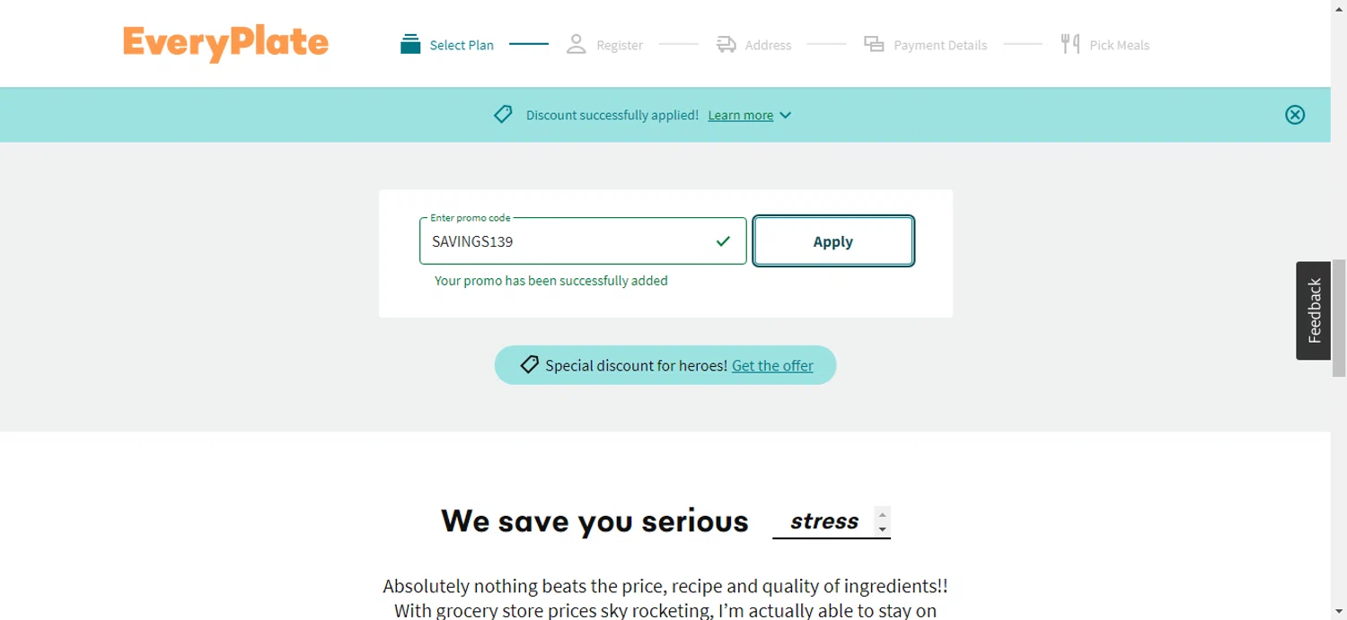 EveryPlate Promo Codes 70 Off July 2024