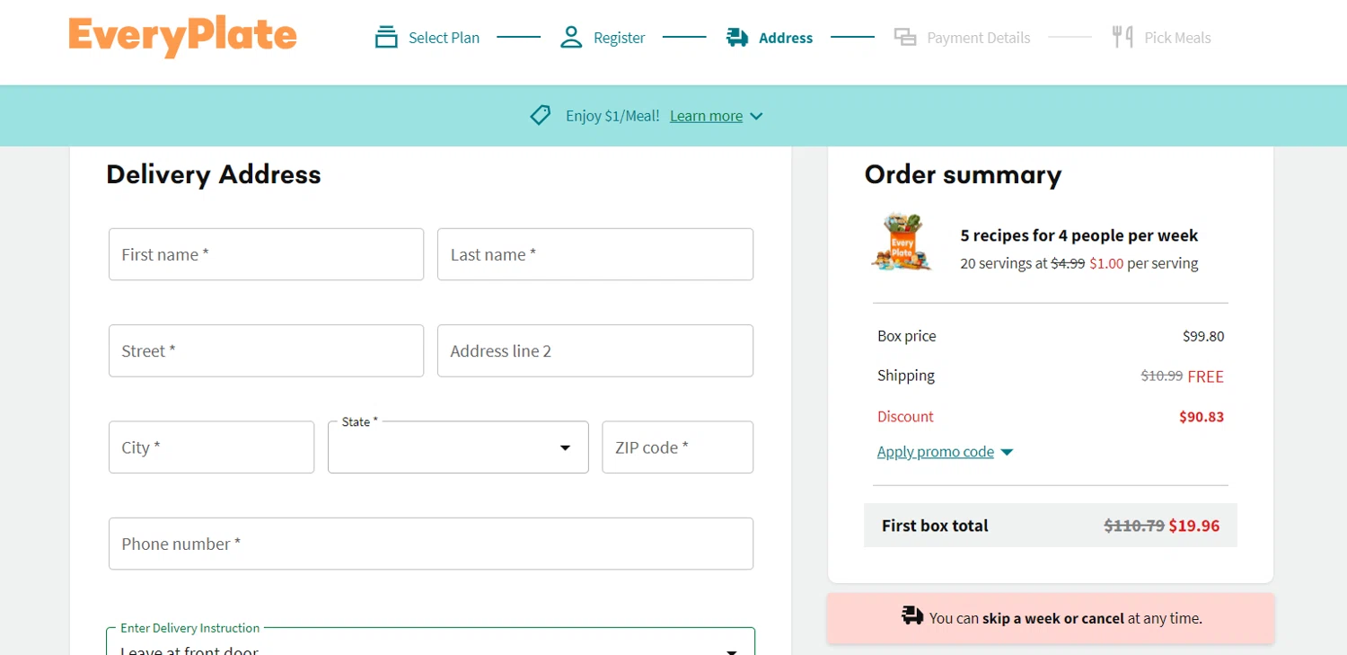 EveryPlate Promo Codes 70 Off July 2024