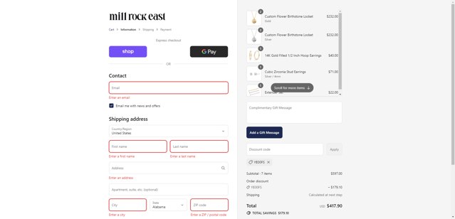 Eve's Addiction checkout page showing Eve's Addiction coupon code box | Screenshot taken by SimplyCodes community member on Sep 2, 2025