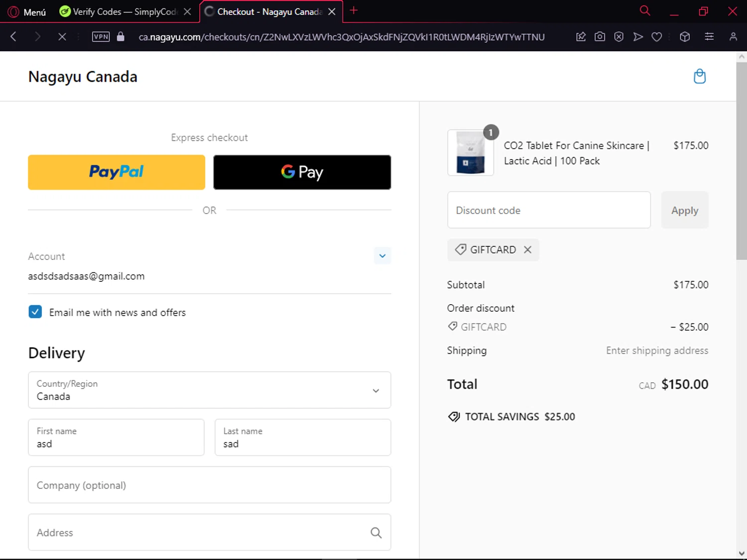 Evexia Science promo code screenshot showing code DAYANACALATAYUD applied at Evexia Science checkout page. Uploaded by SimplyCodes community member mario1 on Dec 31, 2024