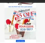 ECG-5877 coupon verification screenshot