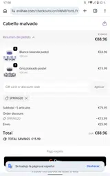SPRING20 coupon verification screenshot