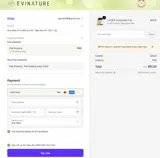 Evinature coupon verification screenshot