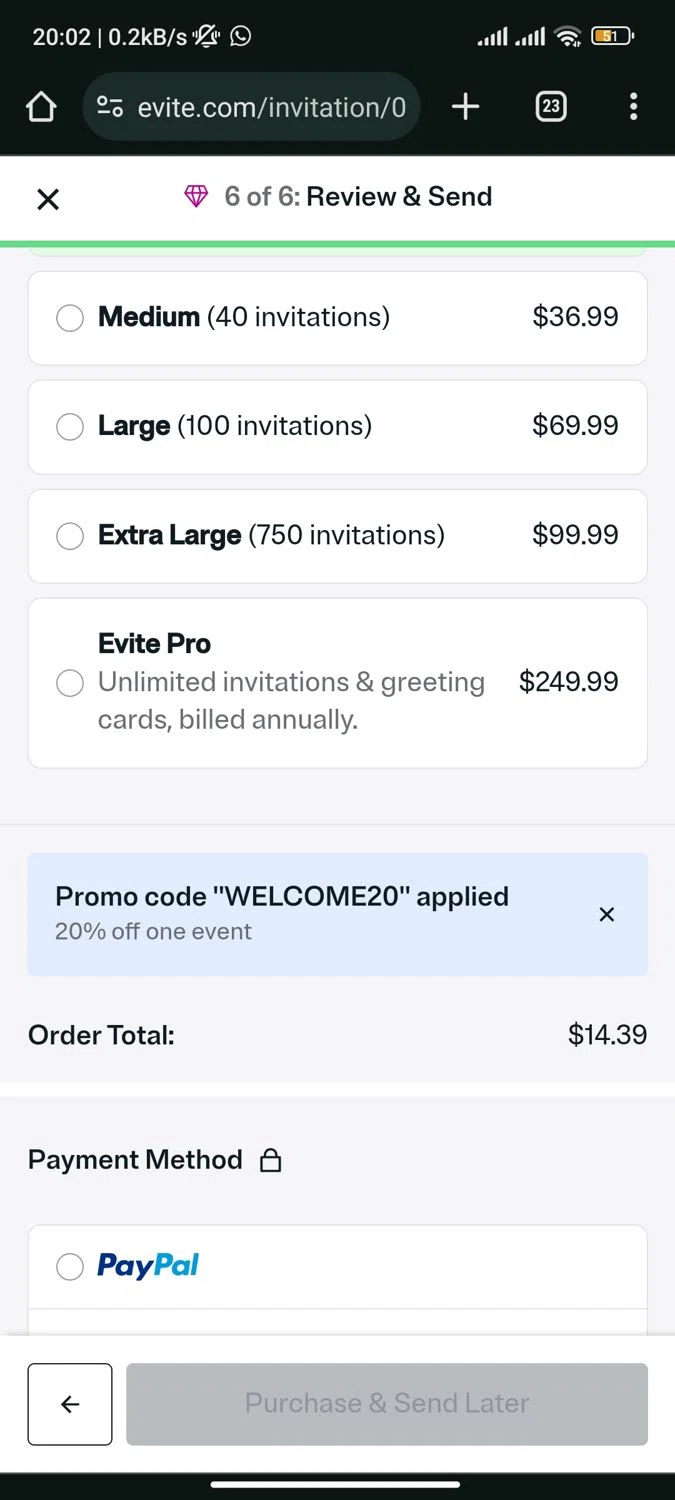 Evite Promo Codes 50 Off Coupon Codes in August 2024 SimplyCodes