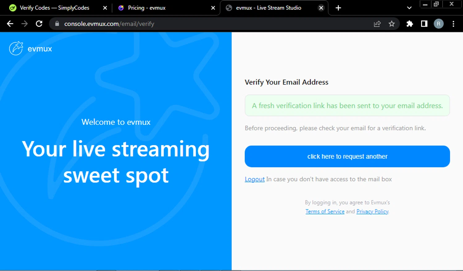 Evmux checkout page showing Evmux coupon code box | Screenshot taken by SimplyCodes community member on Mar 4, 2025