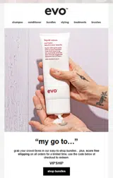 Evo Hair coupon verification screenshot