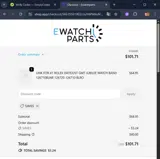 EWatchParts coupon verification screenshot