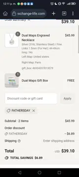 FATHERSDAY coupon verification screenshot