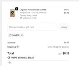 SAVE10 coupon verification screenshot