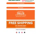 FALL10 coupon verification screenshot