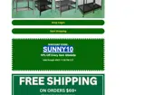 SUNNY10 coupon verification screenshot