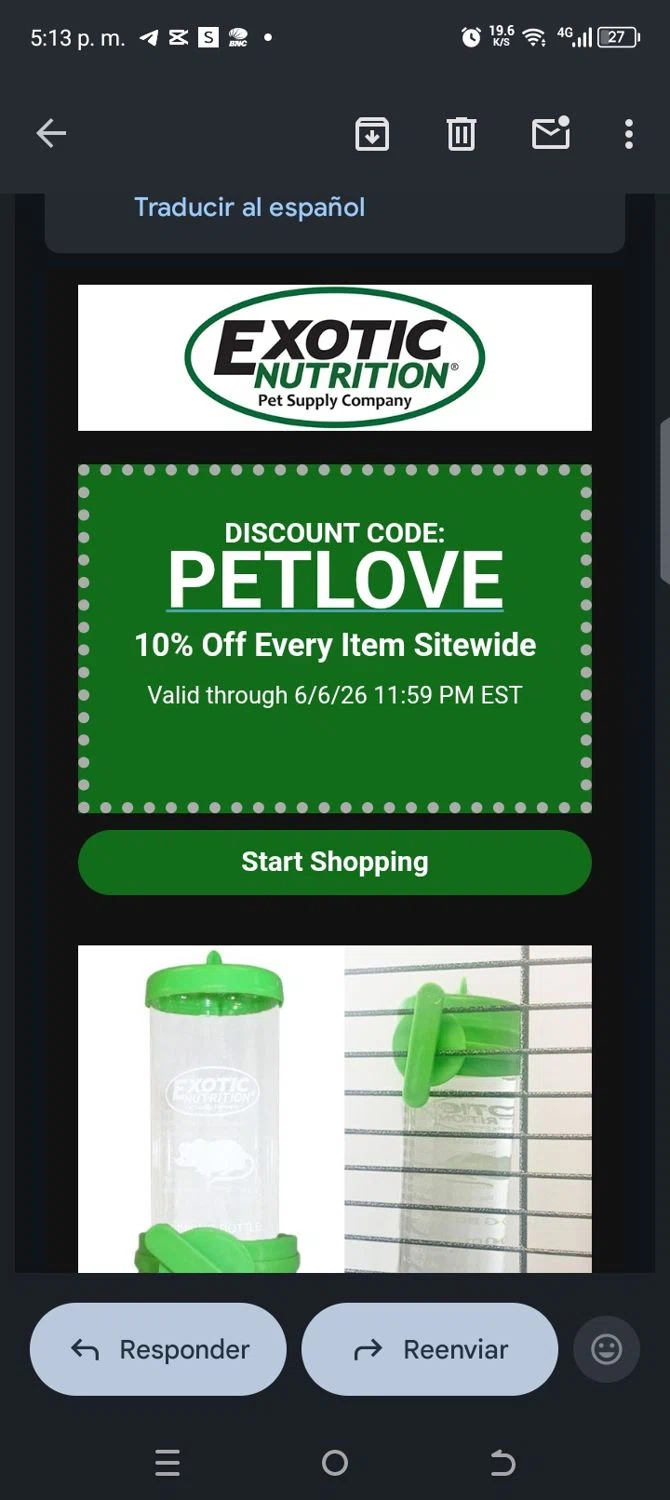 Exotic Nutrition promo code screenshot showing code Petlove applied at Exotic Nutrition checkout page. Uploaded by SimplyCodes community member kellymoreno on May 30, 2026