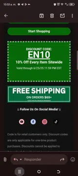 En10 coupon verification screenshot