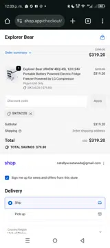 Siktacos coupon verification screenshot