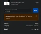 NEWBAG coupon verification screenshot