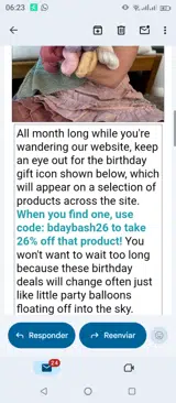 bdaybash26 coupon verification screenshot