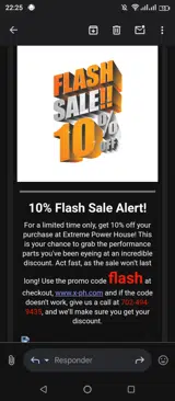 Flash coupon verification screenshot