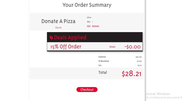Extreme Pizza checkout page showing Extreme Pizza promo code box | Screenshot taken by SimplyCodes community member on Mar 24, 2021