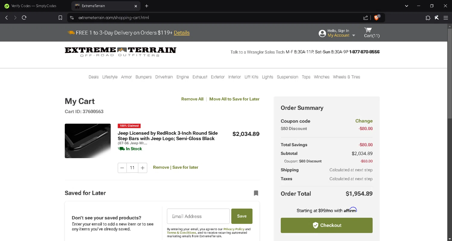 how to use ExtremeTerrain coupons
