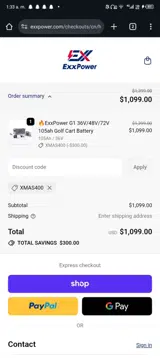 ExxPower coupon verification screenshot