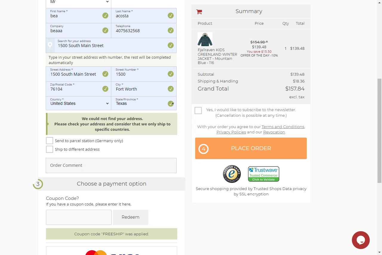 where to use Exxpozed promo code box