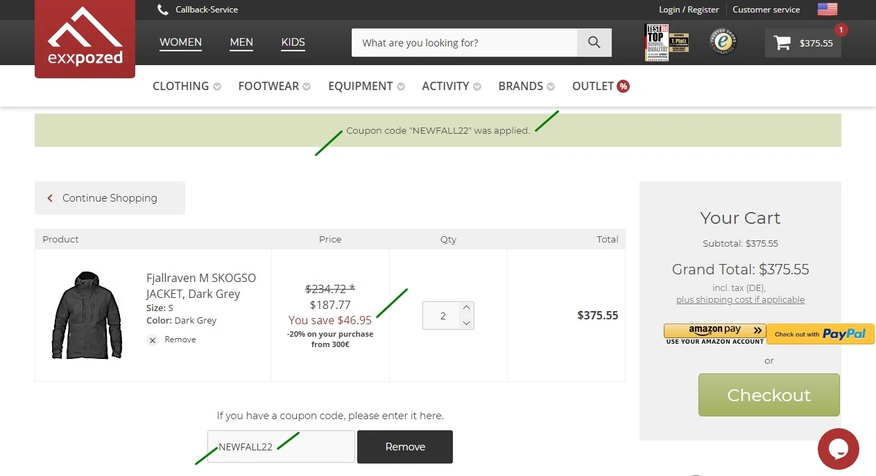 how to use Exxpozed coupons