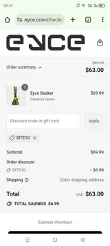 Eyce coupon verification screenshot