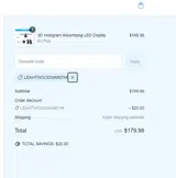 LEAHTWOODWARDYA coupon verification screenshot