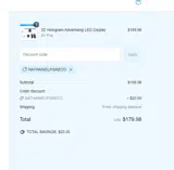 NATHANIELPGRECO coupon verification screenshot